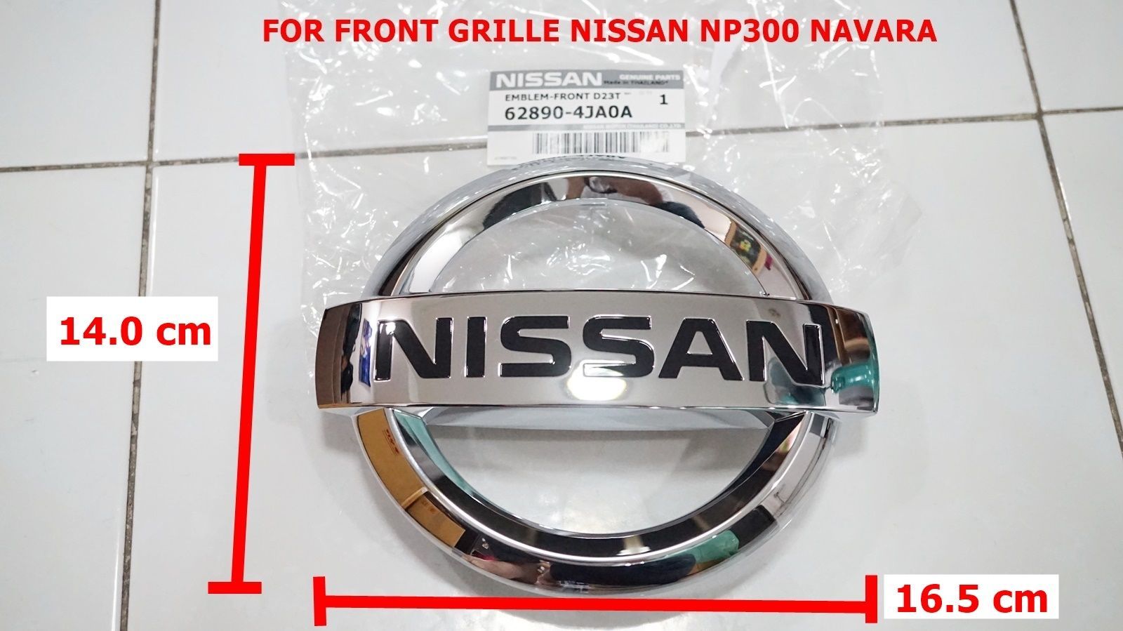 OEM FRONT GRILLE CHROME LOGO EMBLEM FOR NAVARA NP300 D23