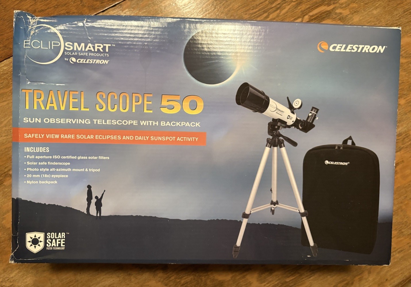 Celestron EclipSmart Travel Solar Scope 50 Refractor Telescope