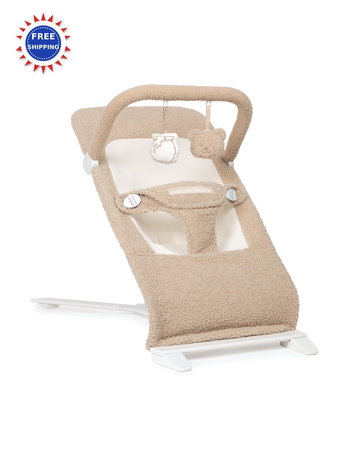 Baby Delight Alpine Deluxe Portable Bouncer Infant Months Sherpa toddler newborn