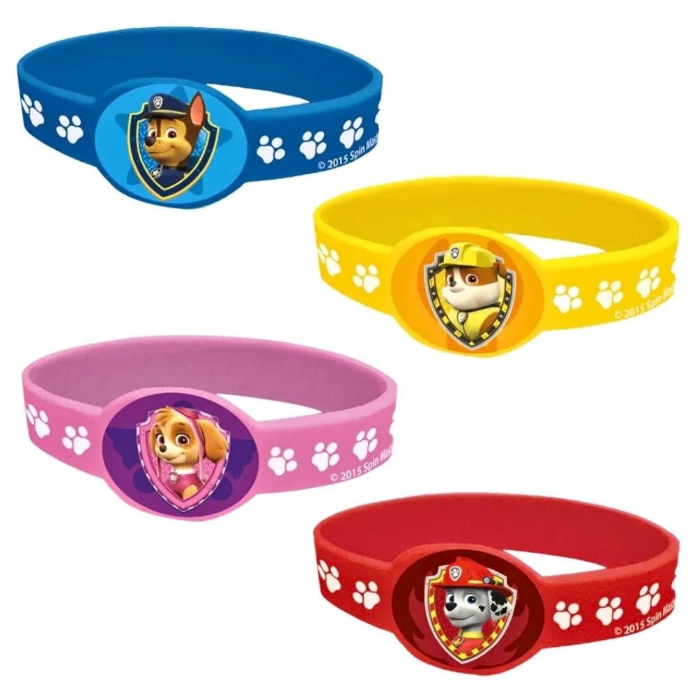 Unique Assorted Colors Paw Patrol Stretchy Bracelets - 3.50" x 1.25" (Pack Of...