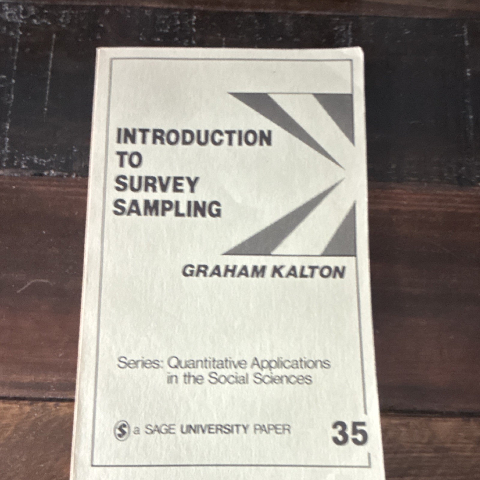 SAGE Introduction to Survey Sampling by Graham Kalton Paperback English