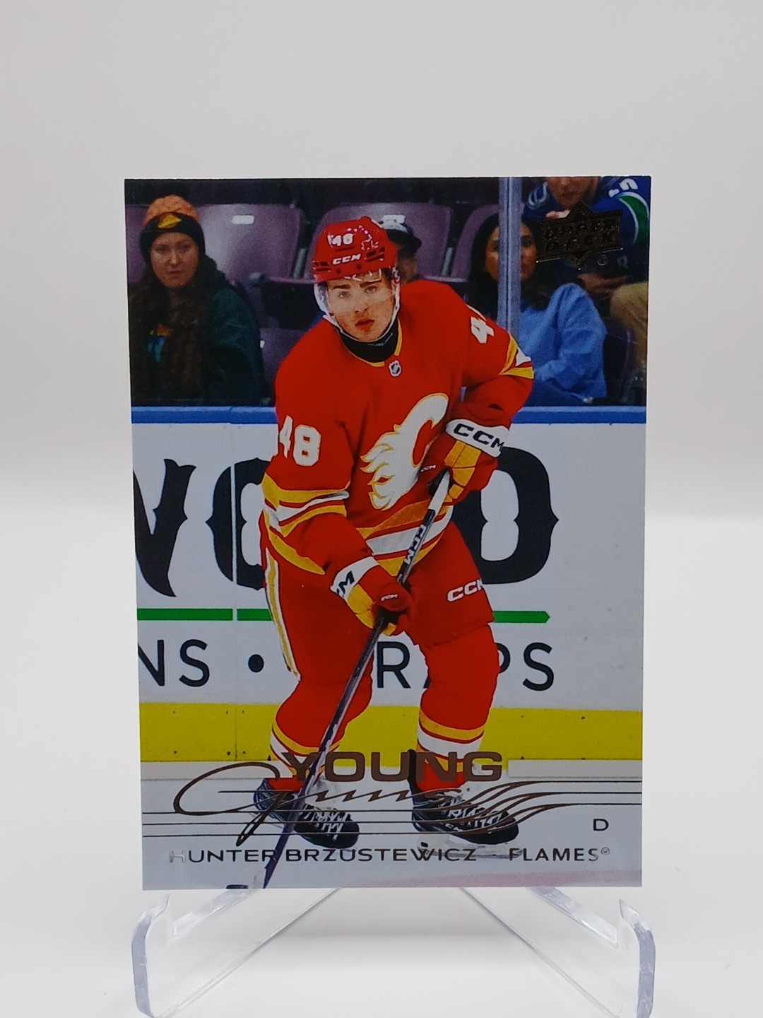 2025-26 Upper Deck Series 2 Hunter Brzustewicz Young Guns RC #455 Calgary Flames