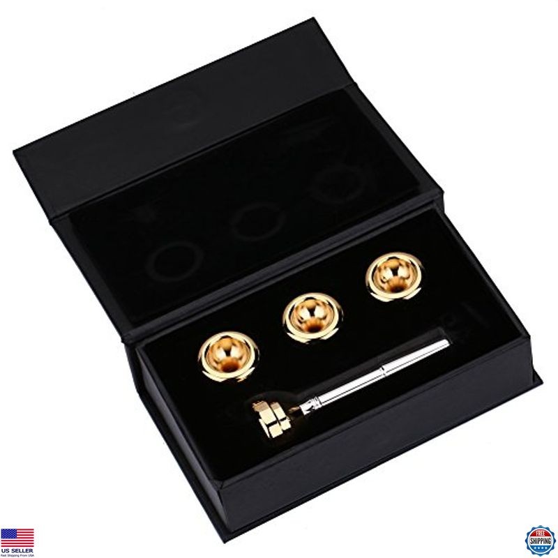 Brass Trumpet Mouthpiece Set 1 1/2C 3C 5C 7C Sizes with Durable Storage Case