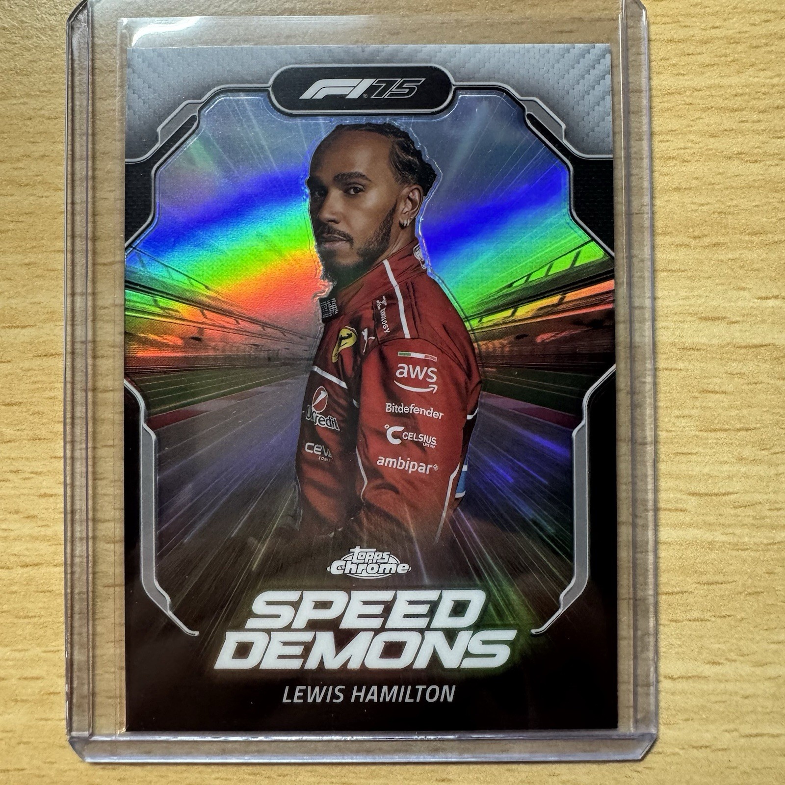 Lewis Hamilton Speed Demons Refractor Insert - 2025 Topps Chrome F1