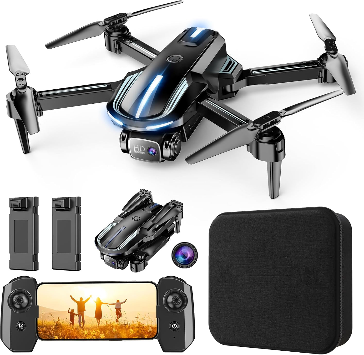 Drone with Camera 1080P HD FPV Foldable Mini Drone for Beginners Kids Adults, Dr