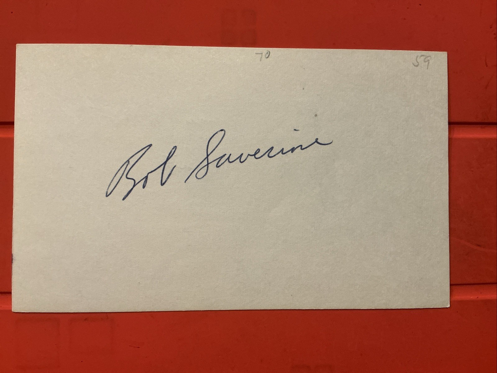 Bob Saverine 🔥🔥MLB Debut 1959 Baltimore Orioles🔥🔥Autograph⚾️⚾️