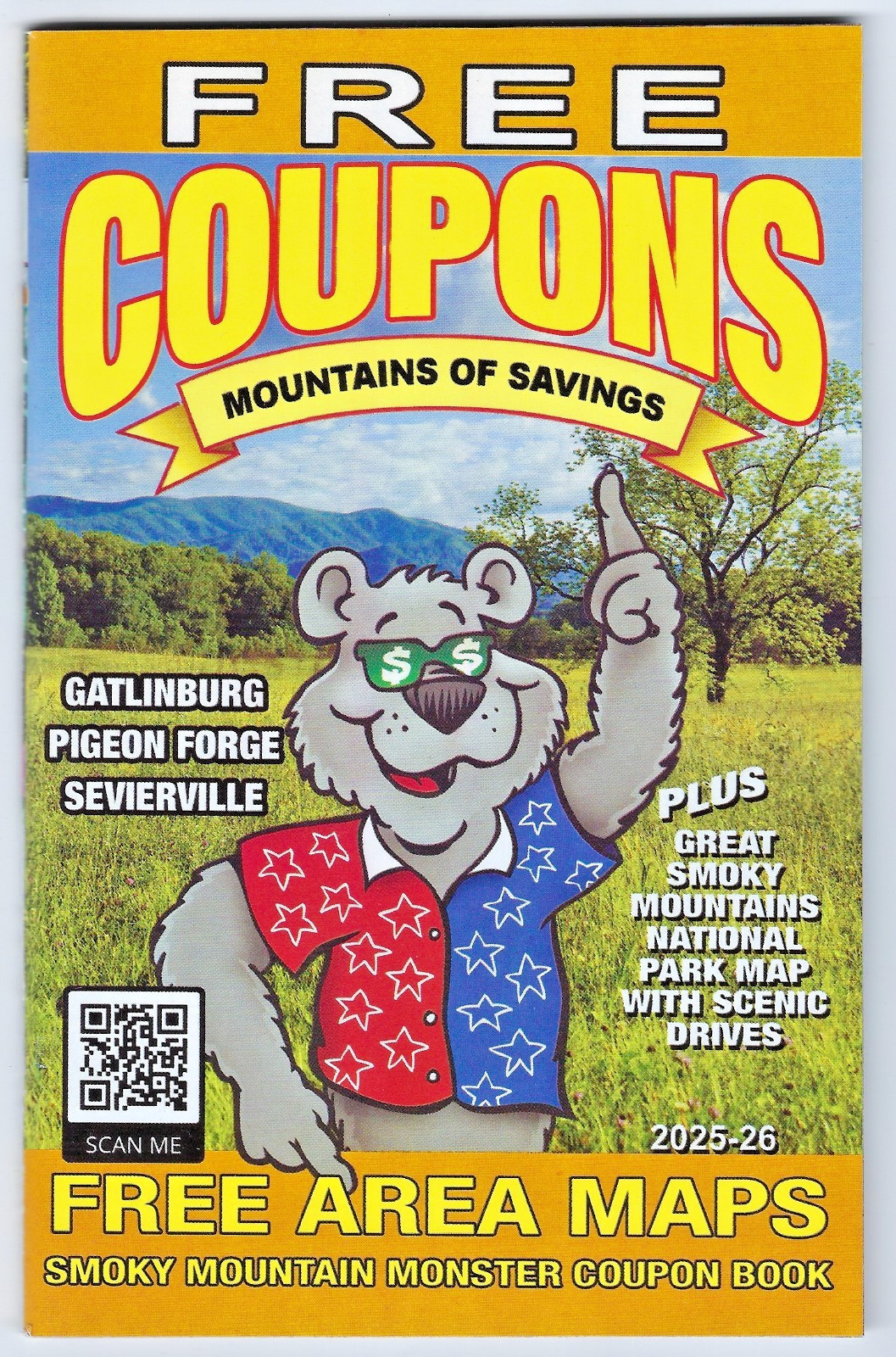 Smoky Mountain Monster Coupon Book Pigeon Forge Sevierville TN 2025-26