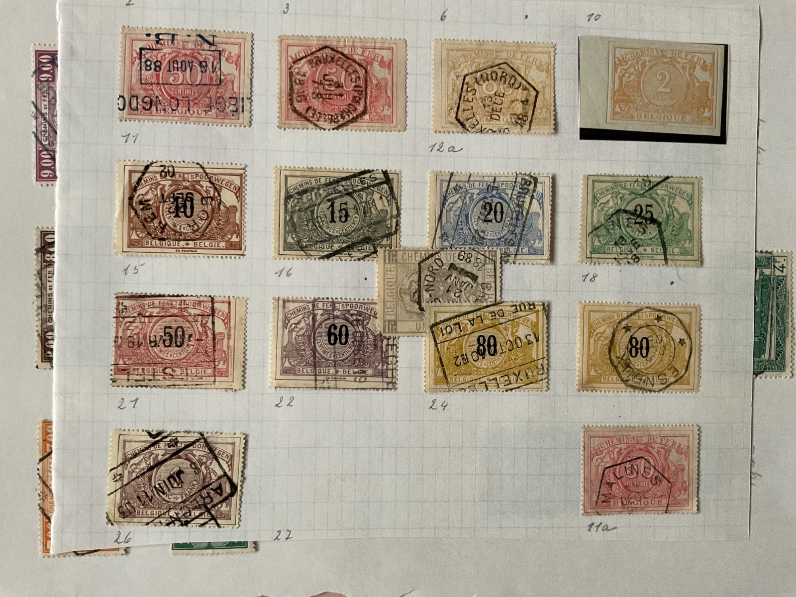Belgium Railways  mounted mint or used on stamps pages B3426