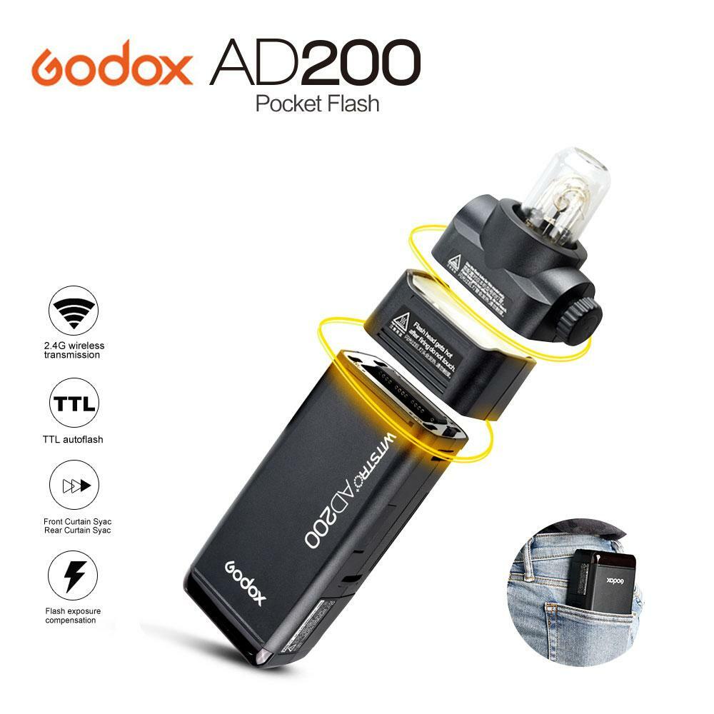 Godox AD200 2.4G TTL HSS Pocket Flash Speedlite+X3-S Flash Trigger For Sony