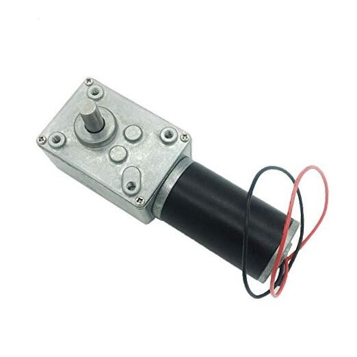  DC Worm Gear Motor 35kg.cm Self-Locking Reversed Mini Turbine 12V 5rpm 1