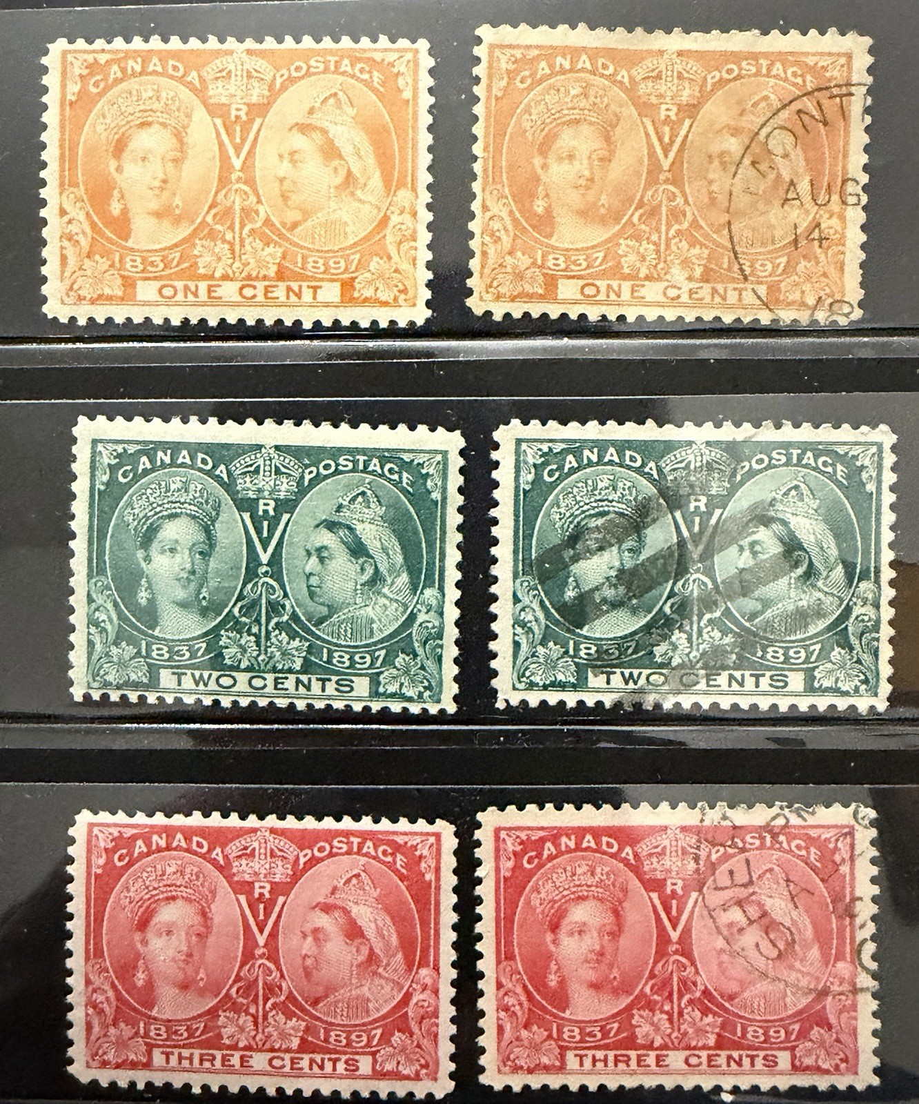 CANADA - # 51-53 QV Jubilee Mint H and Used - CV $130 - Very Nice