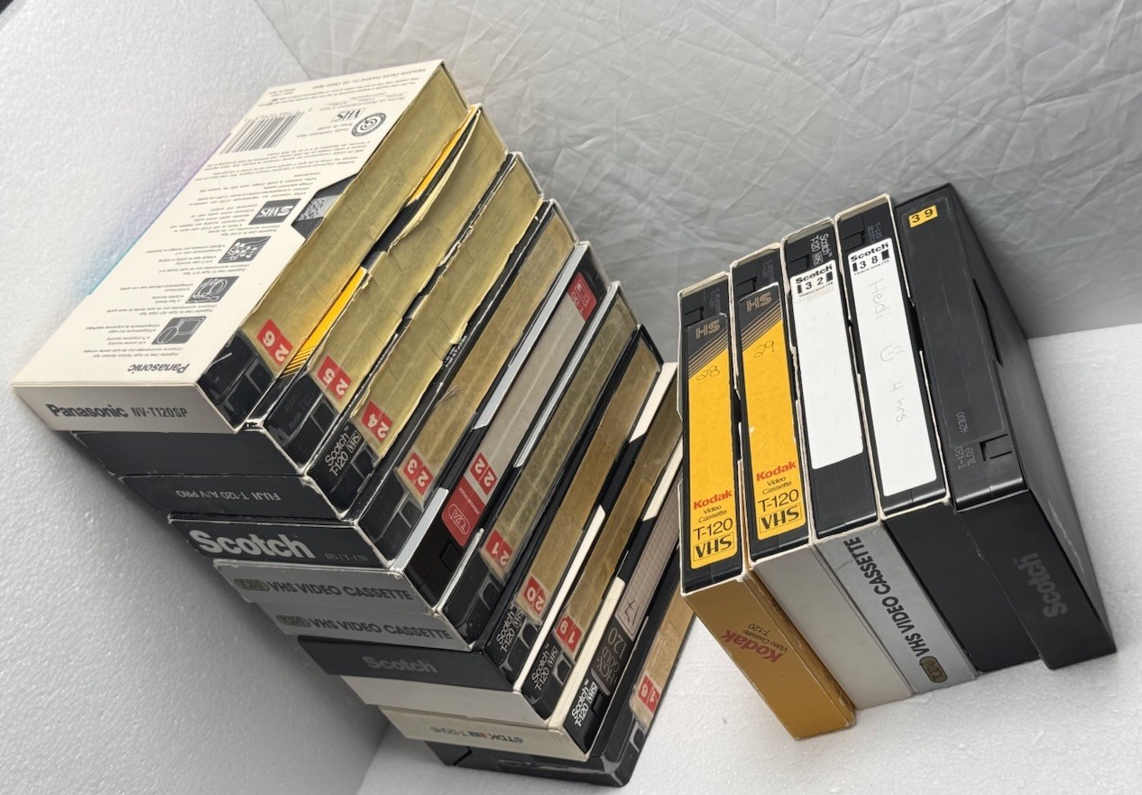 Vintage Lot of 15 VHS “Blank” Tapes Mystery Lot AS-IS