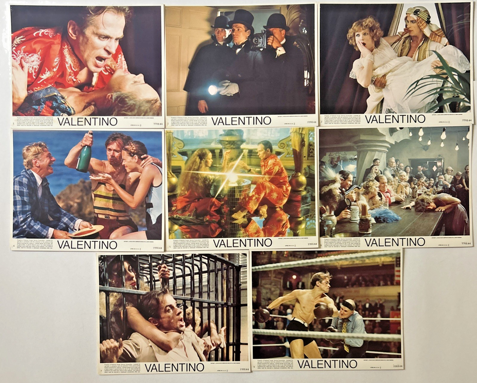 Lobby Card Set 10x8 - 1977 Valentino - Rudolph Nureyev, Leslie Caron, Carol Kane