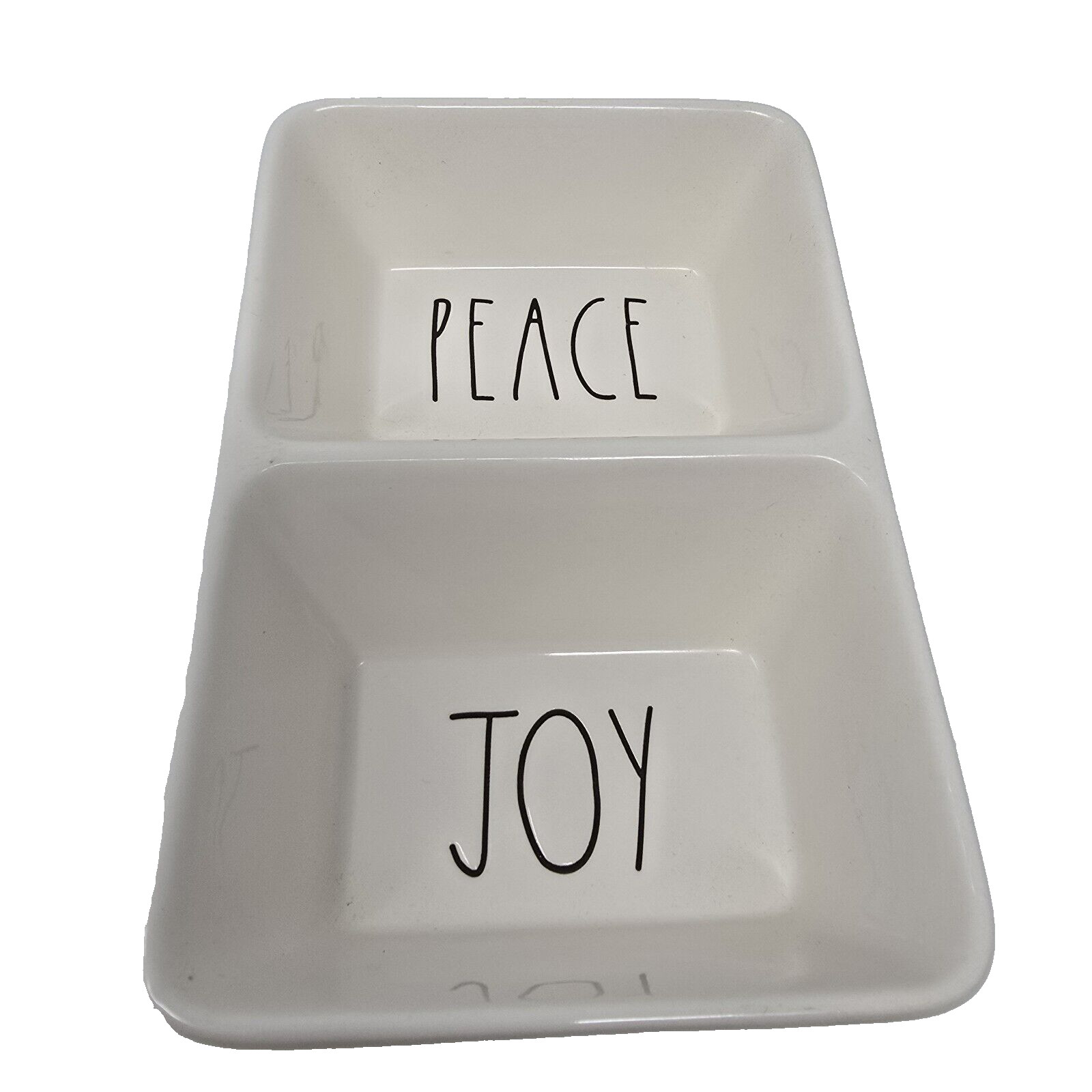 Rae Dunn By Magenta Peace And Joy Candy Dish and Serving Tray