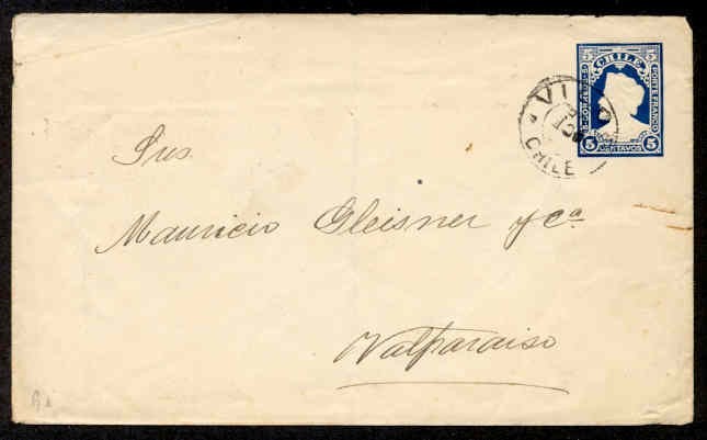 CHILE 1911 INTERNAL Postal Stationary ENV