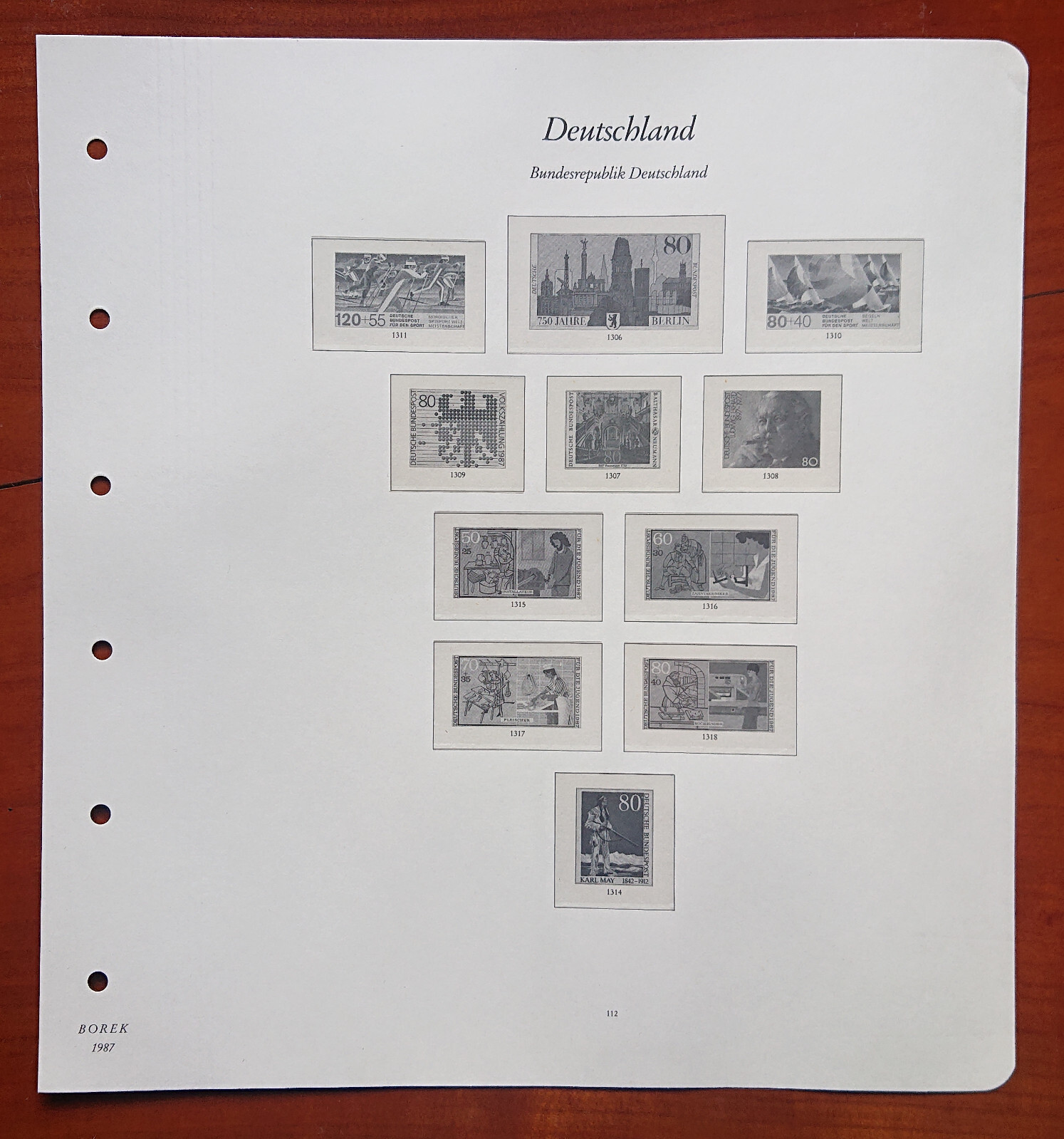 Form sheet Federal Republic of Germany Borek 1987 p. 112 750 years Berlin