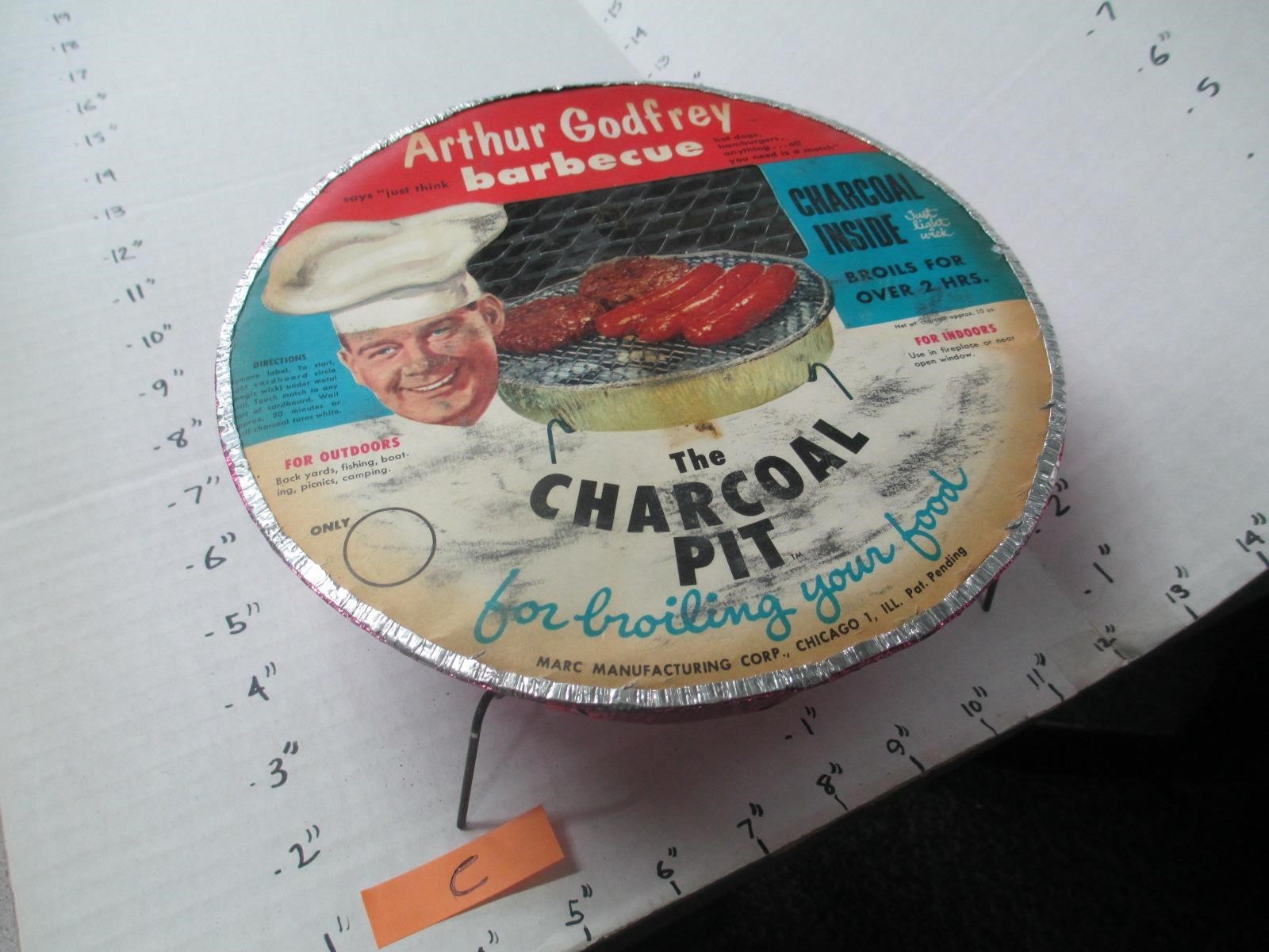 ARTHUR GODFREY 1950s radio TV star charcoal pit BBQ barbecue Marc Mfg C pink