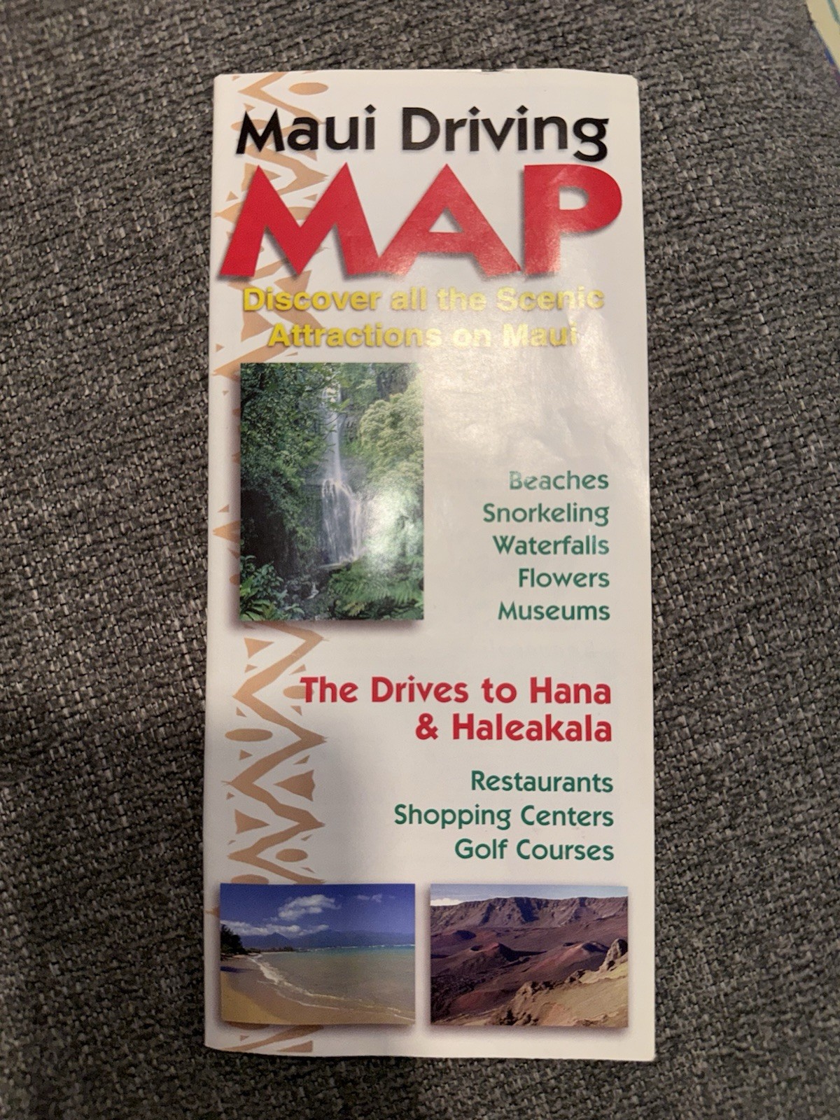 Maui Driving Map Hana Haleakala Beaches Waterfalls Scenic Attractions United St…
