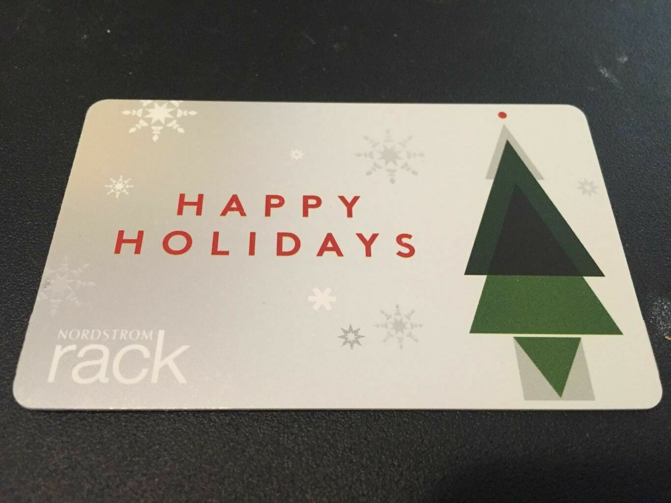 NORDSTROM RACK Happy Holidays ( 2016 ) Foil Gift Card ( $0 )