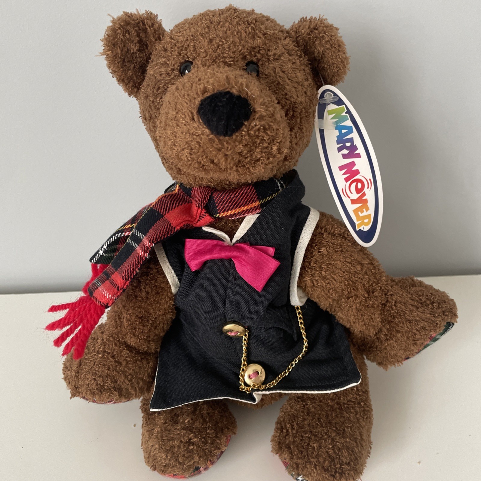 Mary Meyer Sweet Rascals Teddy Bear Plush Tuxedo Scarf Stuffed Animal 10in w/Tag