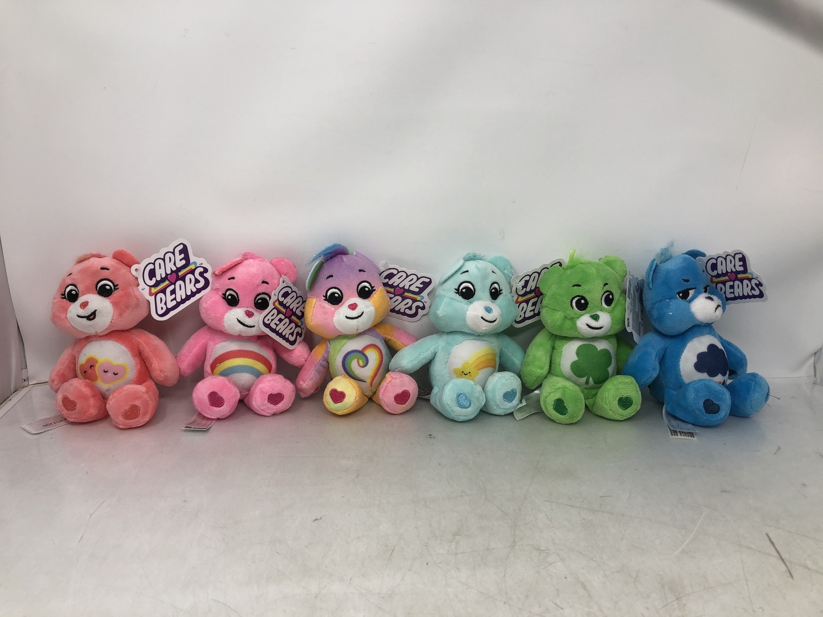 Care Bears Love-A-Lot Bear Plush Toy 7" Mini 6pc Lot