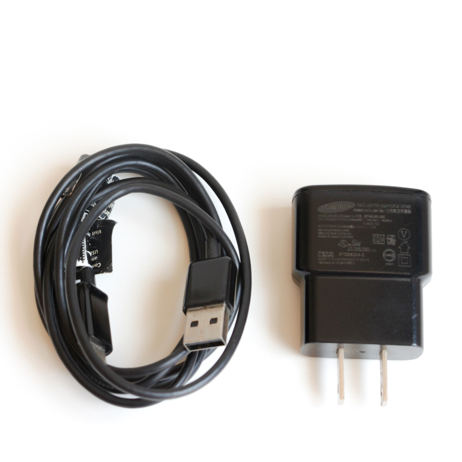 Original Samsung Micro USB Travel Adapter Charger with Black Cable 5.0V 1.0A 5W