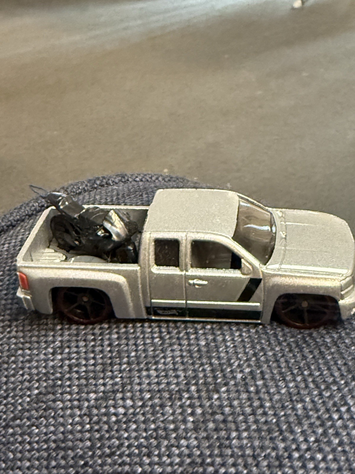 Mattel Chevy Silverado Truck With Motercyle