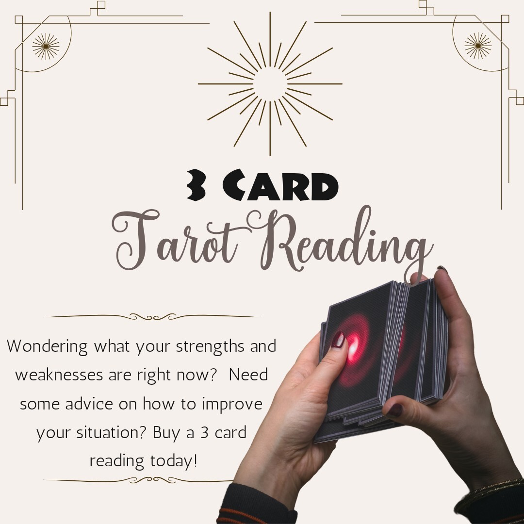 Personalized 3 Card Tarot Reading - Illuminate The Unknown- Emailed In 24 Hrs