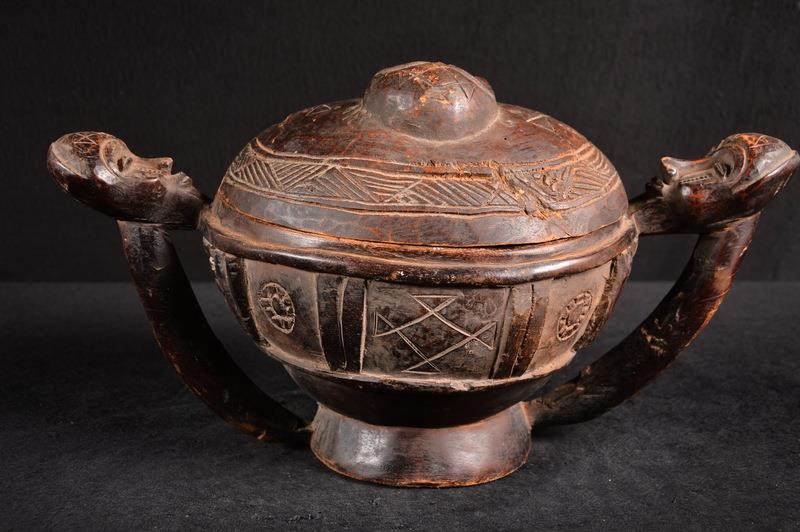 An Authentic African Chokwe Medicinal Bowl DR Congo Africa  Afrika Afrique 1462