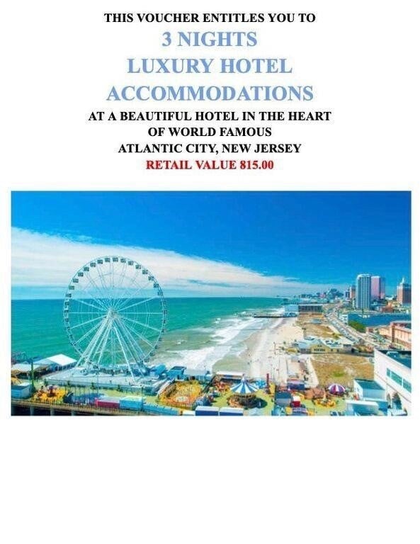 Atlantic City, NJ 4 Days/3 Nights Vacation Package