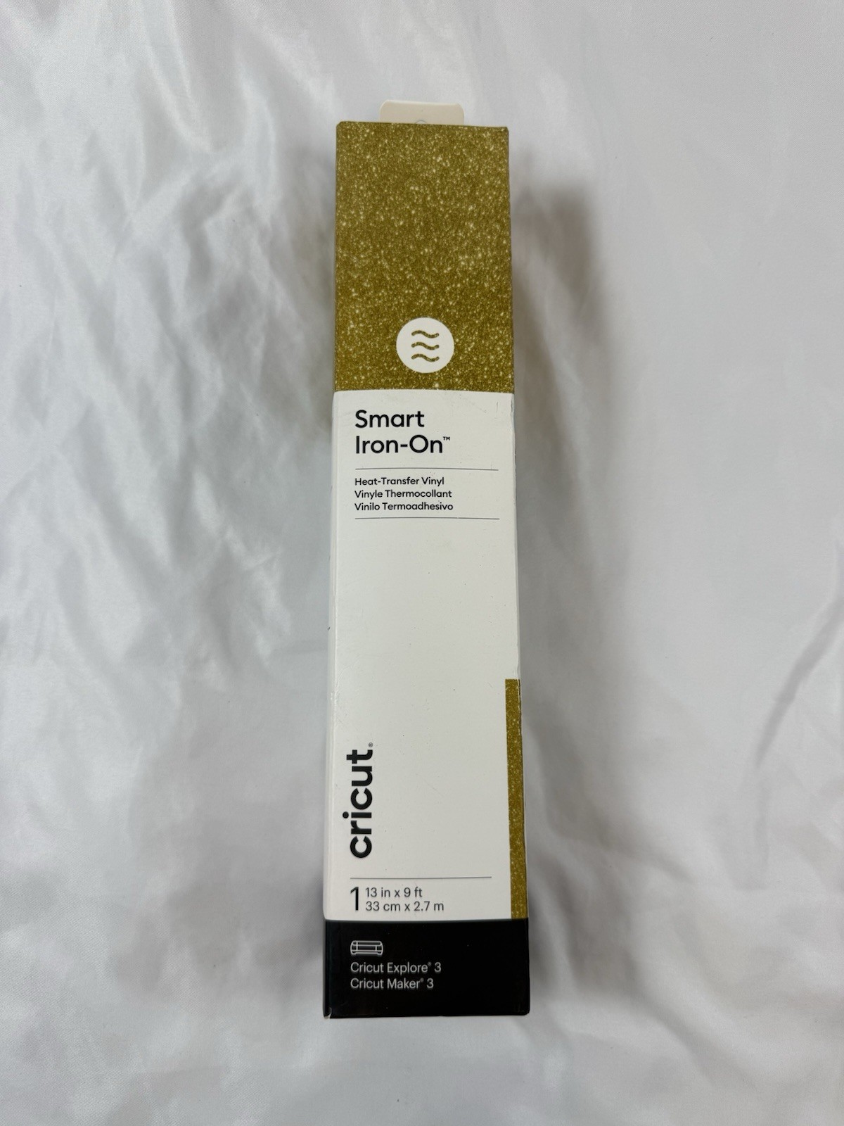 Cricut Smart Iron-On Glitter Heat Transfer Vinyl Gold 13 in x 9 ft