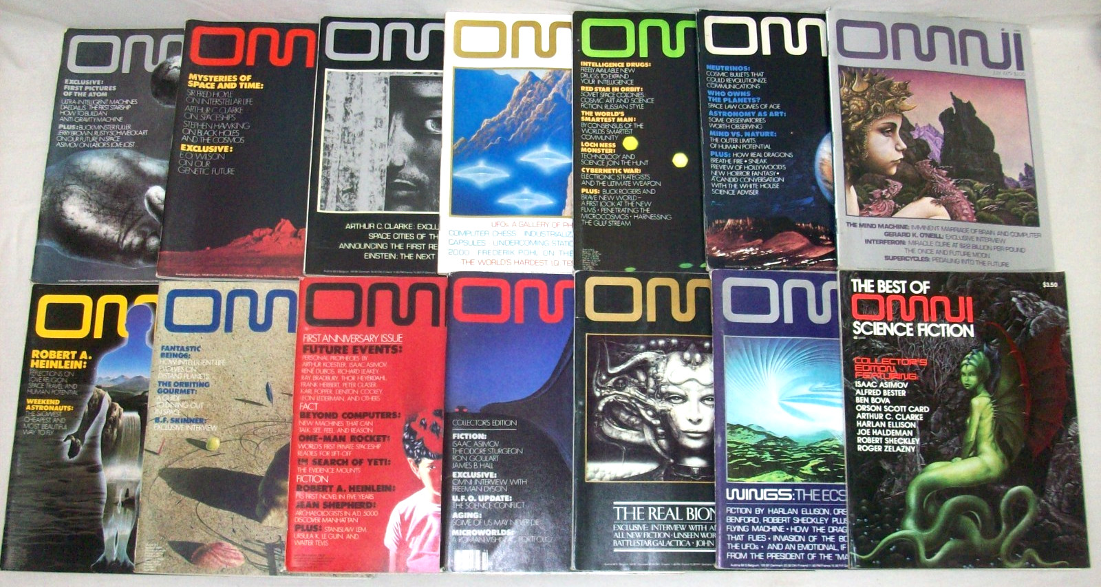 1978 Complete 12-Issues "OMNI" Magazine + Best Of Omni Science Fiction EXL Cond