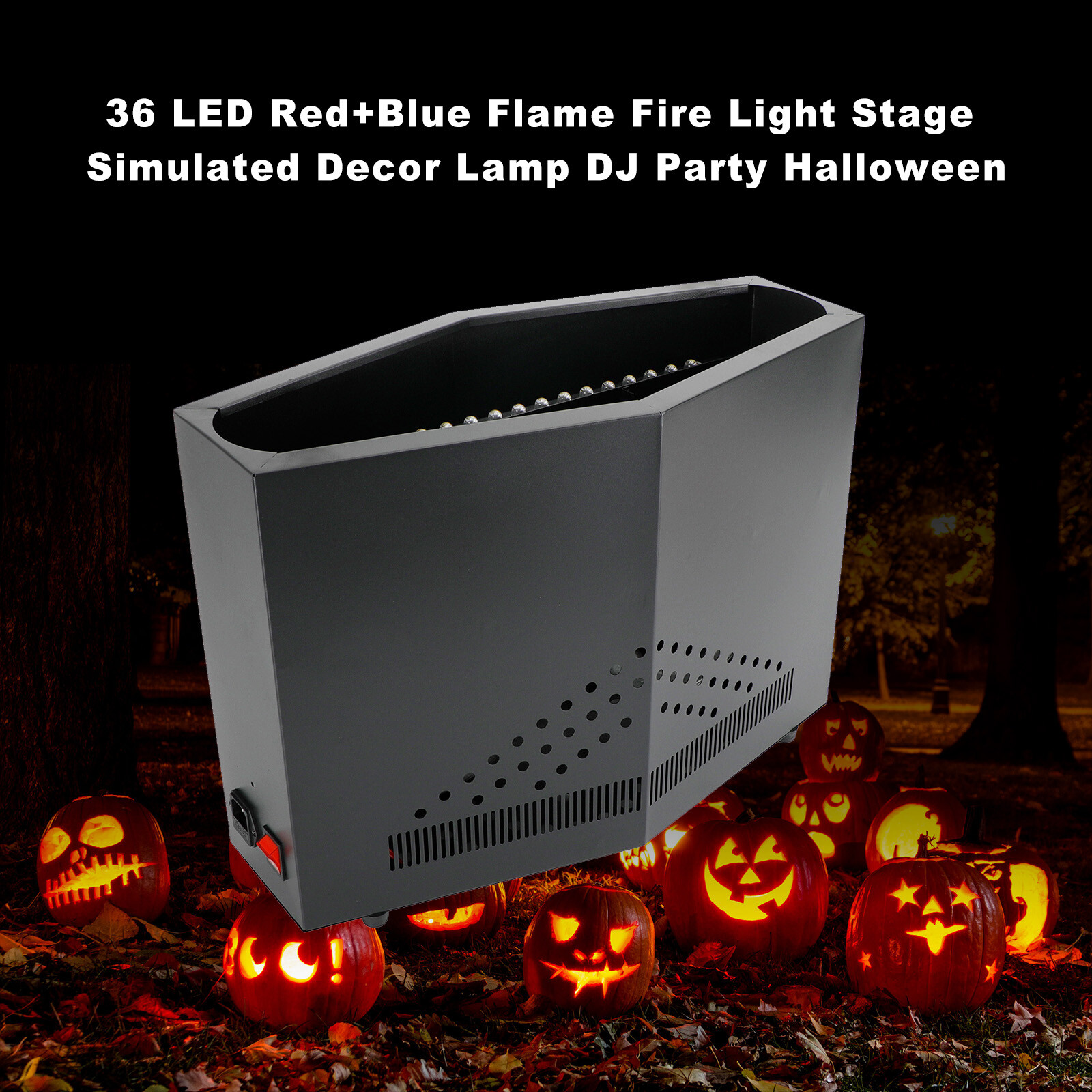 36 LED Red+Blue Flame Fire Light Stage Simulated Decor Lamp DJ Party