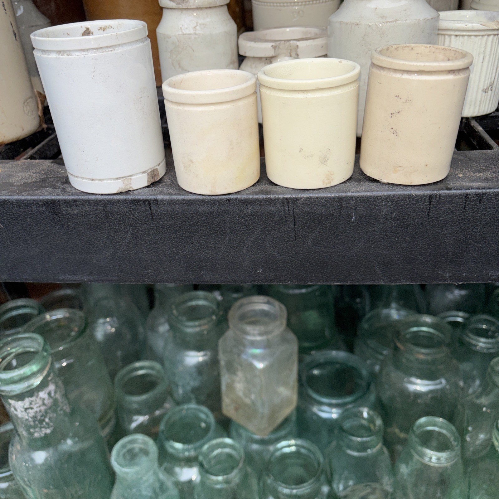 Stoneware ointment pot  ironstone jars