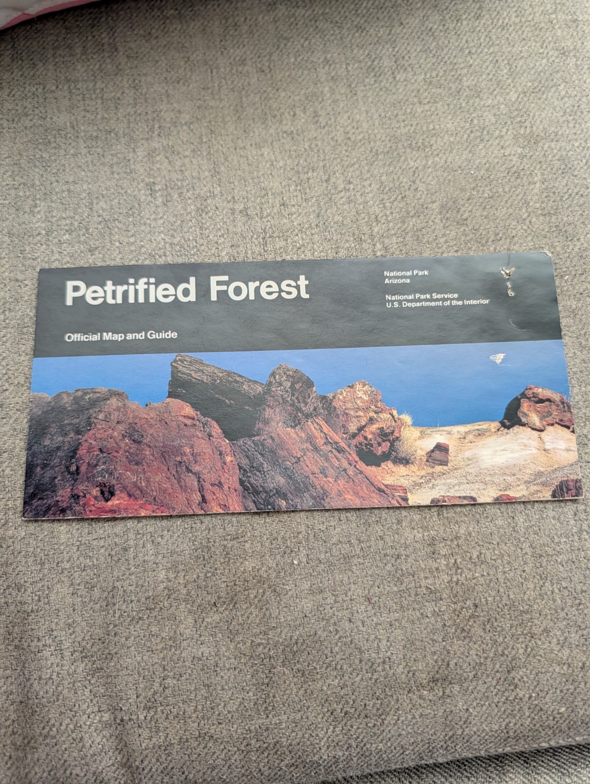 Petrified Forest National Park Arizona - Official Map and Guide Brochure Folded 
