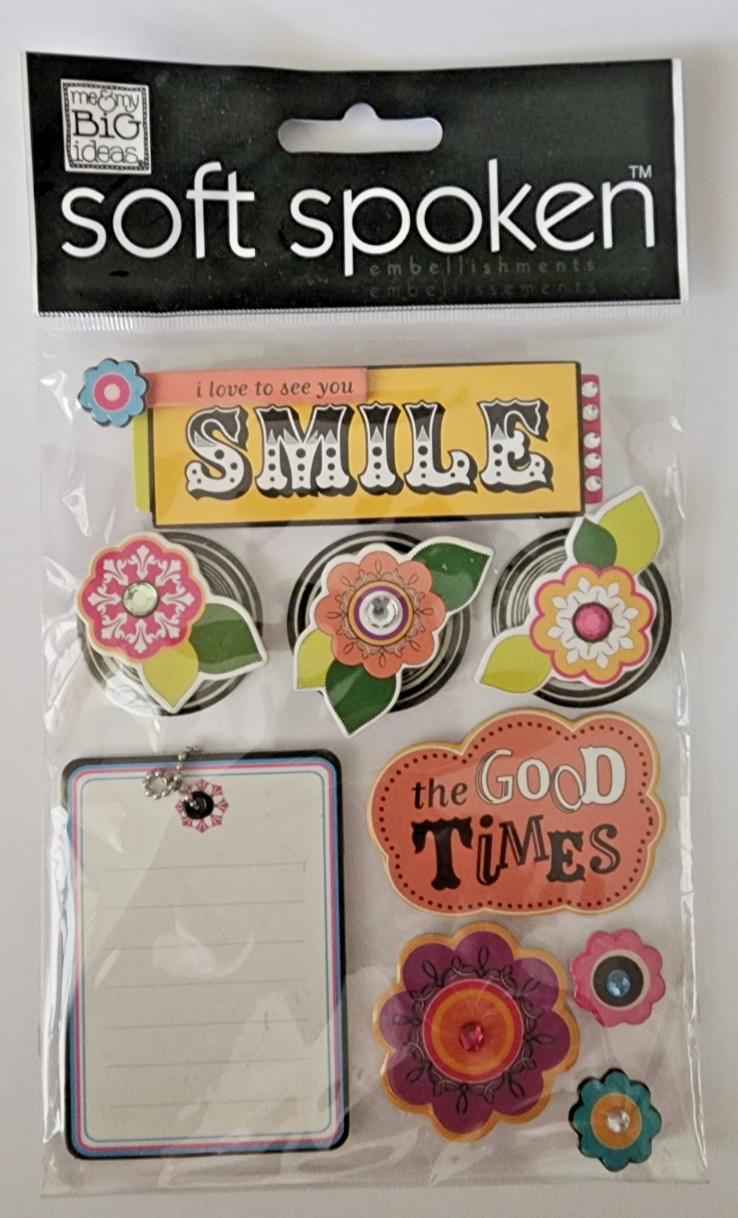 Vintage 2008 Soft Spoken Embellishments - Supercool Smile - SS365