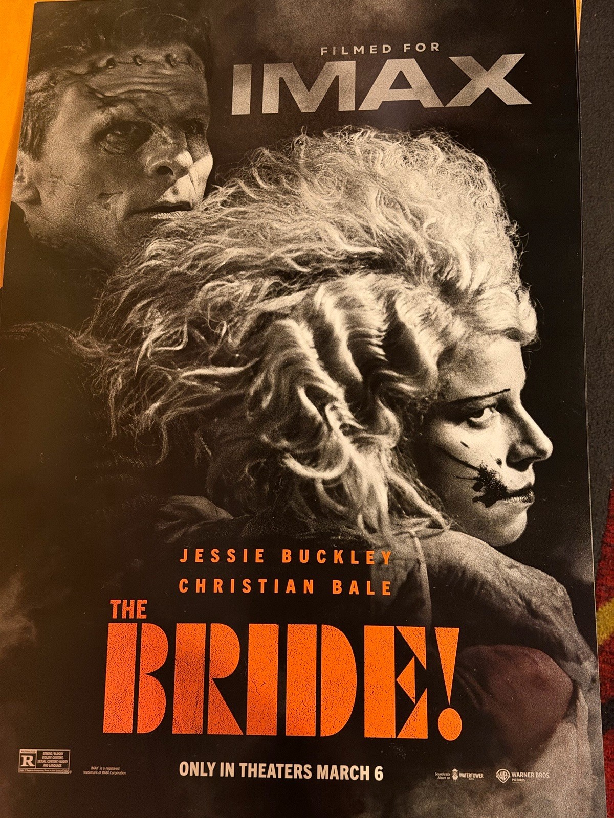 AMC The Bride!  17 X 25 IMAX Limited Edition Poster Christian Bale Jesse Buckley