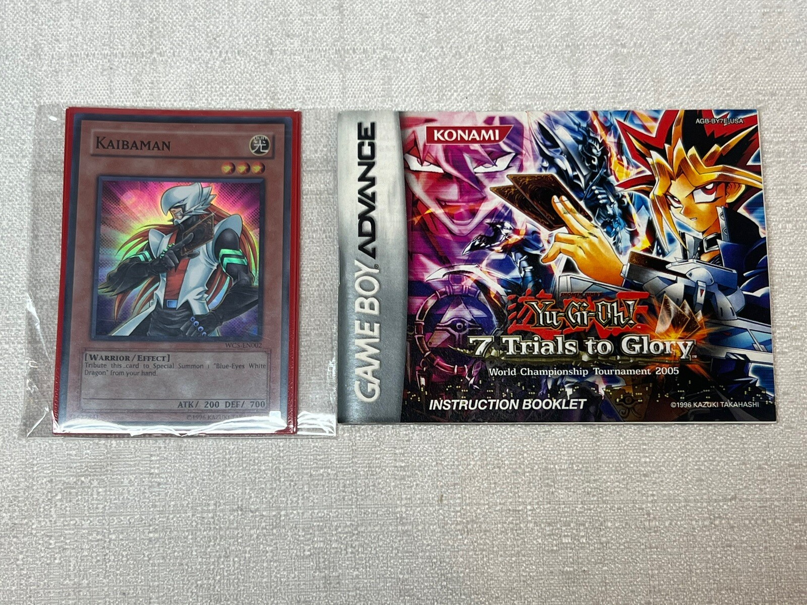 Yu-Gi-Oh 7 Trials to Glory Nintendo Game Boy Advance Manual And Promo Cards Only
