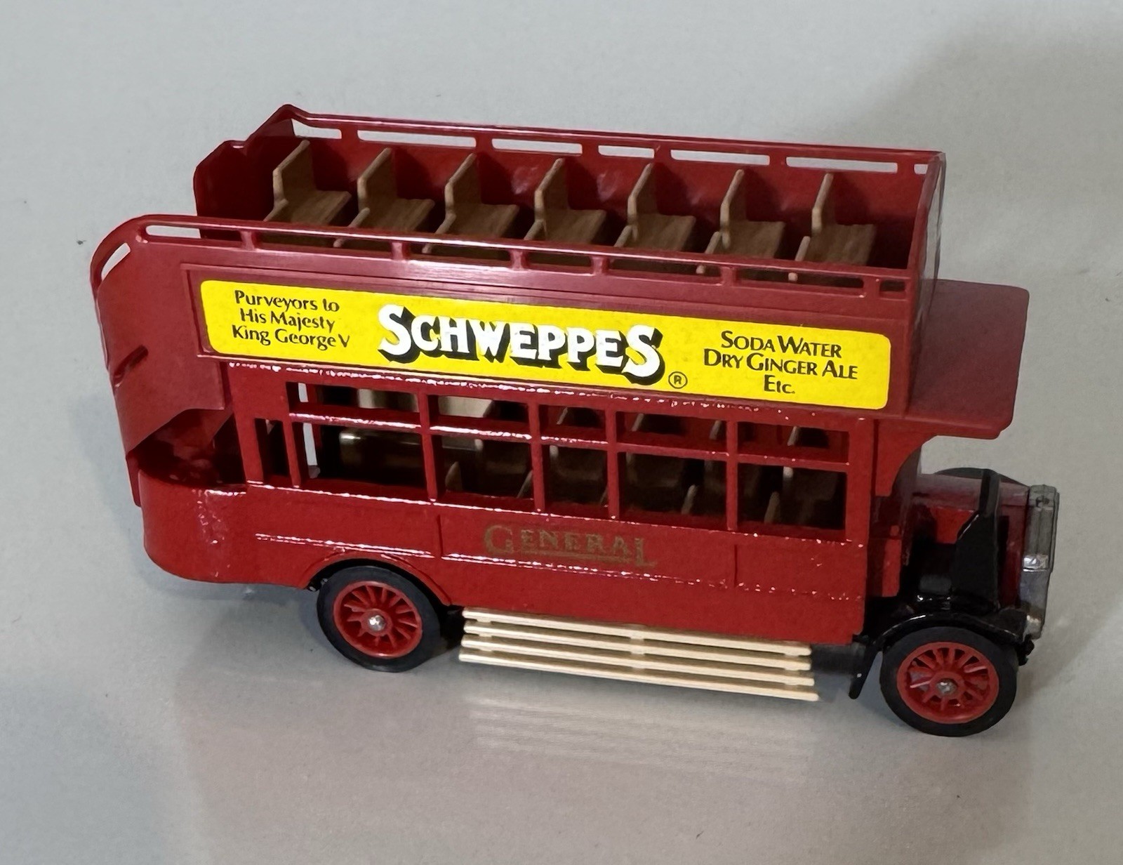 Vintage toy 1982 England Matchbox Y-23 Red Double-Decker  Bus type 1922