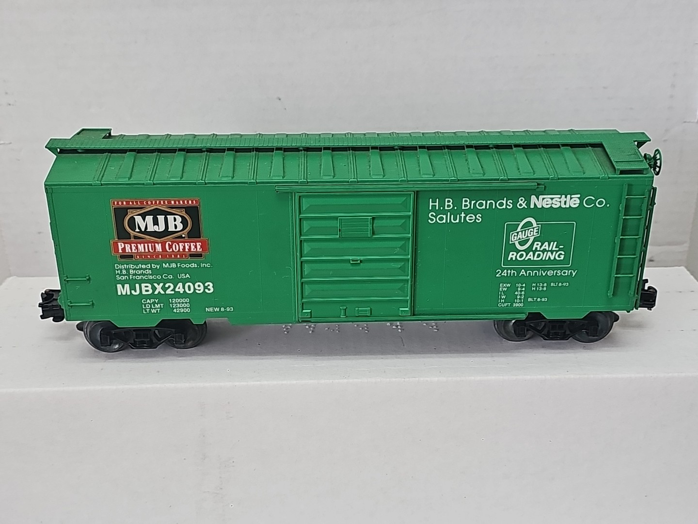 Weaver MJB Premium Coffee #24093 40� PS-1 Single Door Box Car