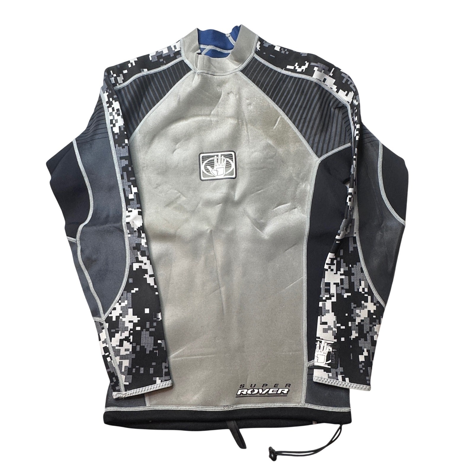 Body Glove Rash Guard Mens L Gray Super Rover Fox Flex Neoprene Digital Camo