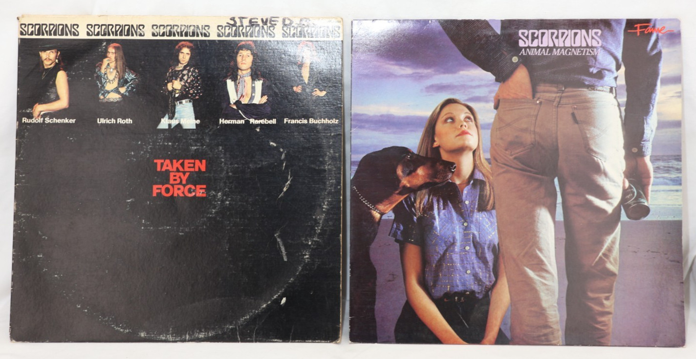 Lot of 2 Scorpions, Vinyl LPs, R611
