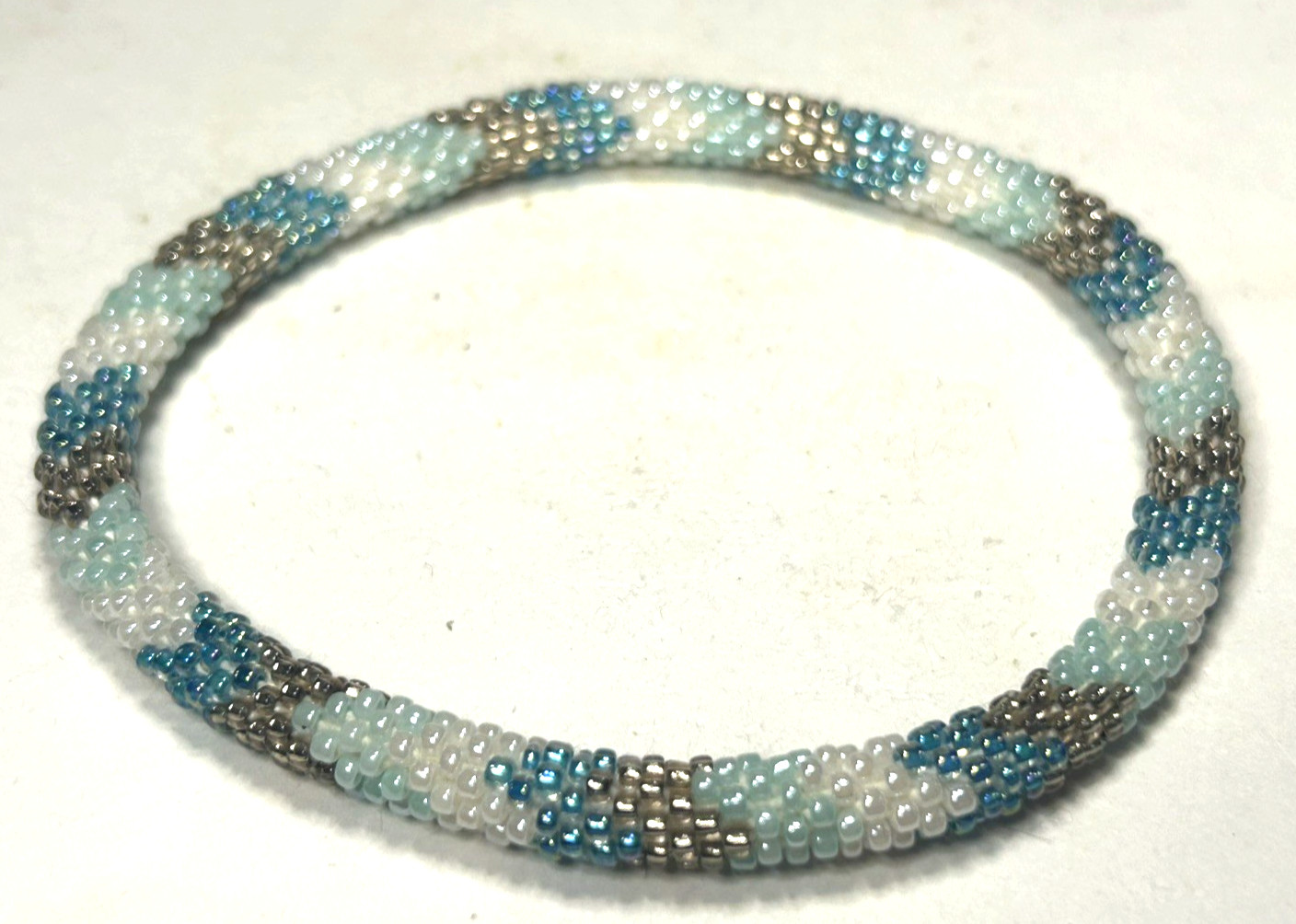 Lotus Sky Anklet - Blue Silver White