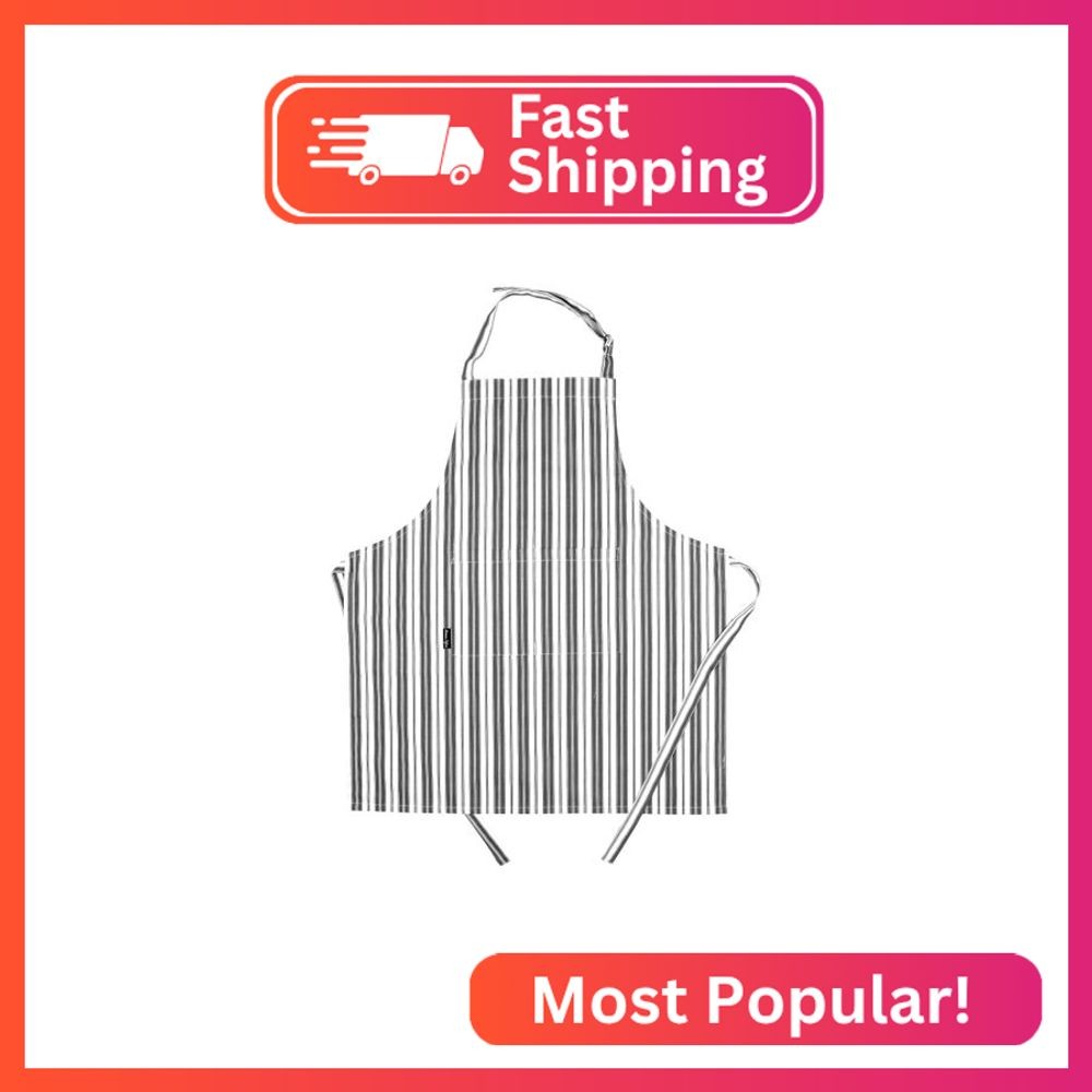 AMOUR INFINI Cotton Aprons for Women with Pockets Adjustable Strap and Waist Tie