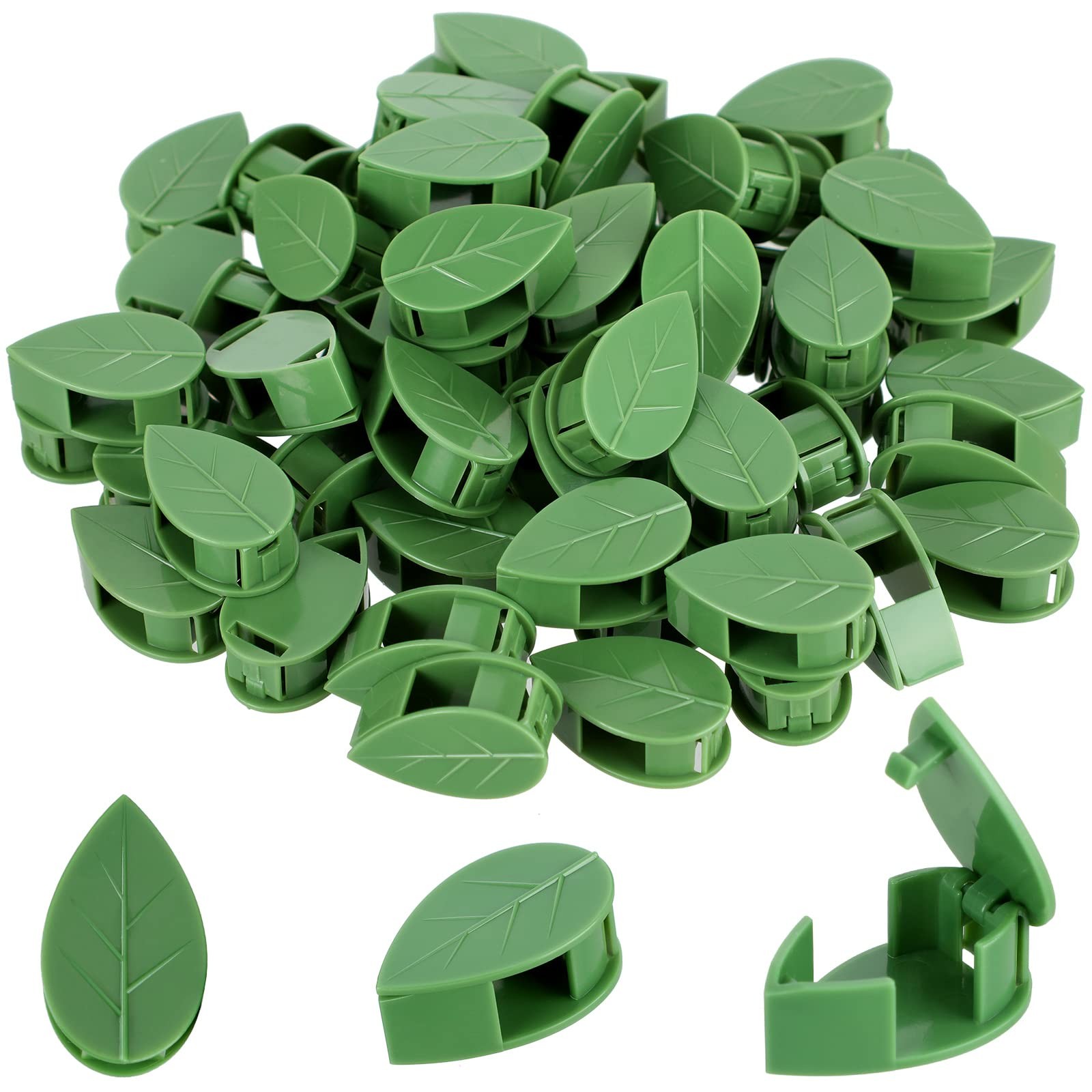 Geiserailie 60 Pieces Plant Climbing Wall Fixture Clips with 72 Green 