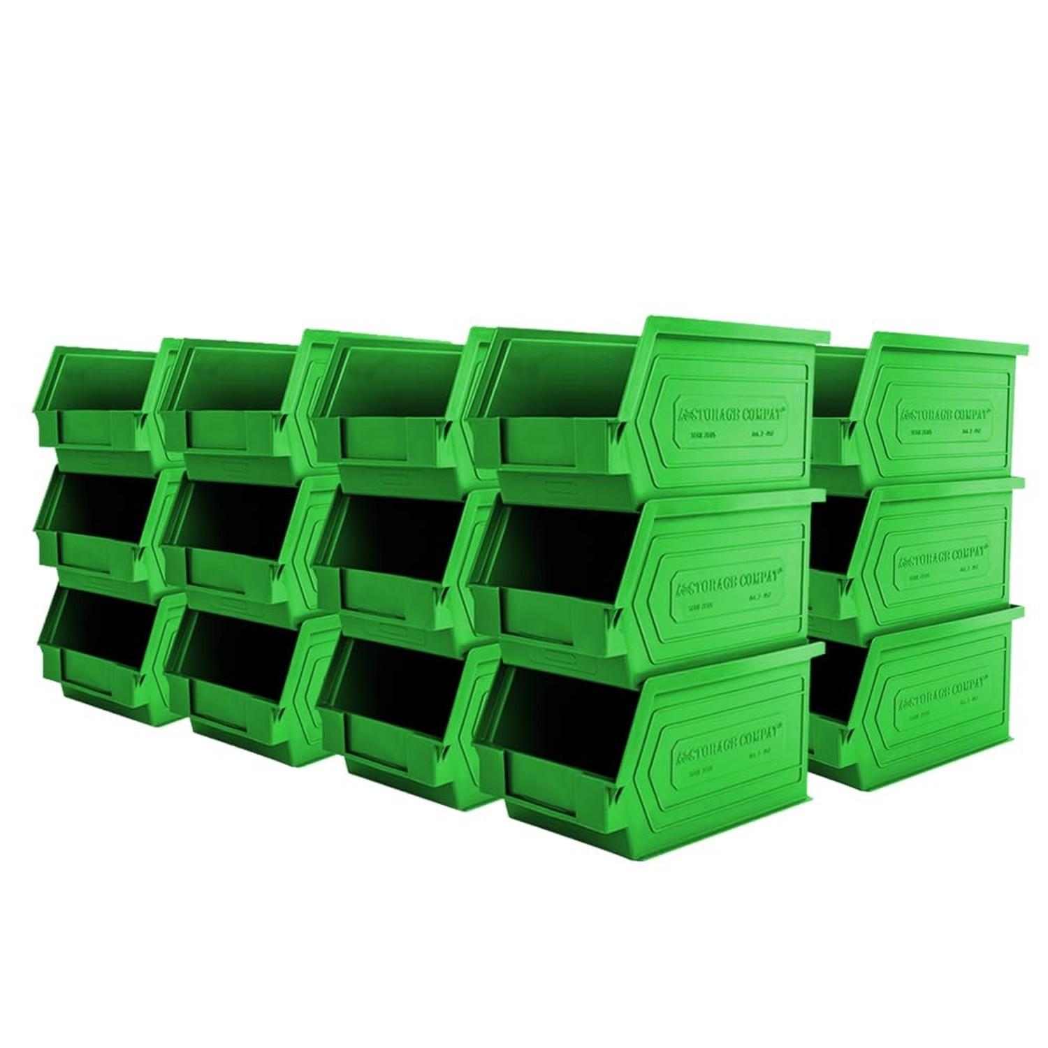Plastic Stacking Bins for storage Zeus 1PLZ06, Black, 6.30 x 3.74 x 2.95 inch...