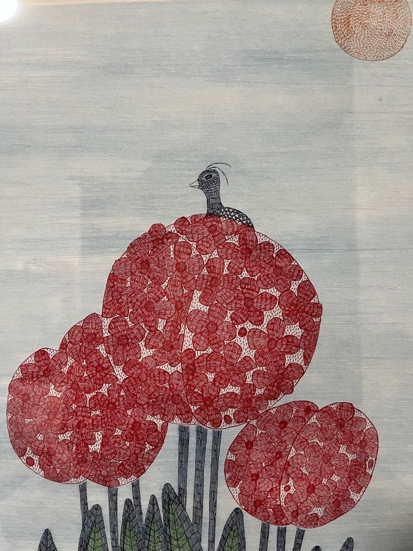 Keiko Minami Flowers Etching Limited 100 Hand Signed Framed 70×56.5cm