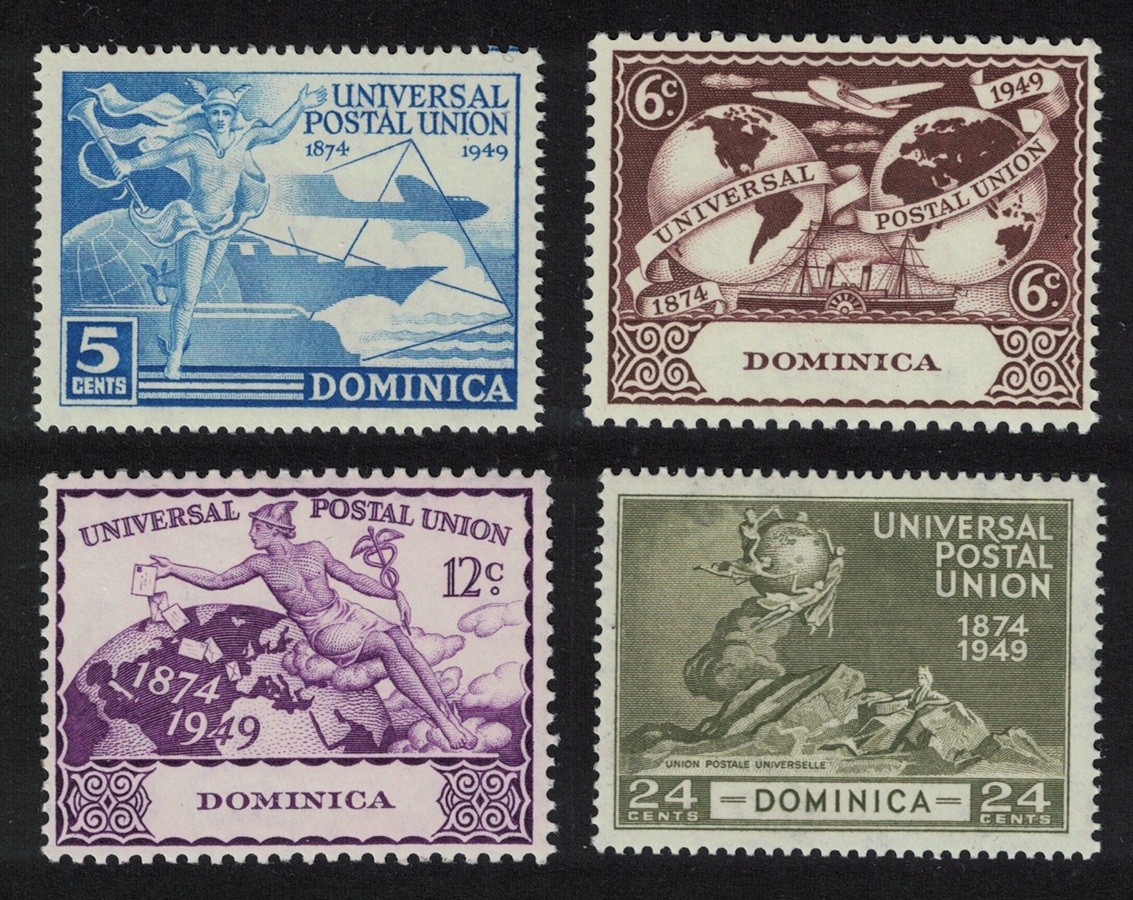 Dominica 75th Anniversary of UPU 4v 1949 MNH SG#114-117 Sc#116-119