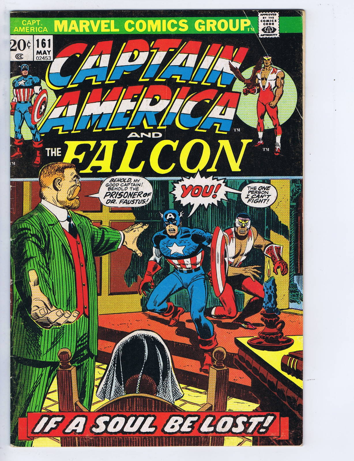 Captain America #161 Marvel 1973 '' If He Loseth His Soul ! ''
