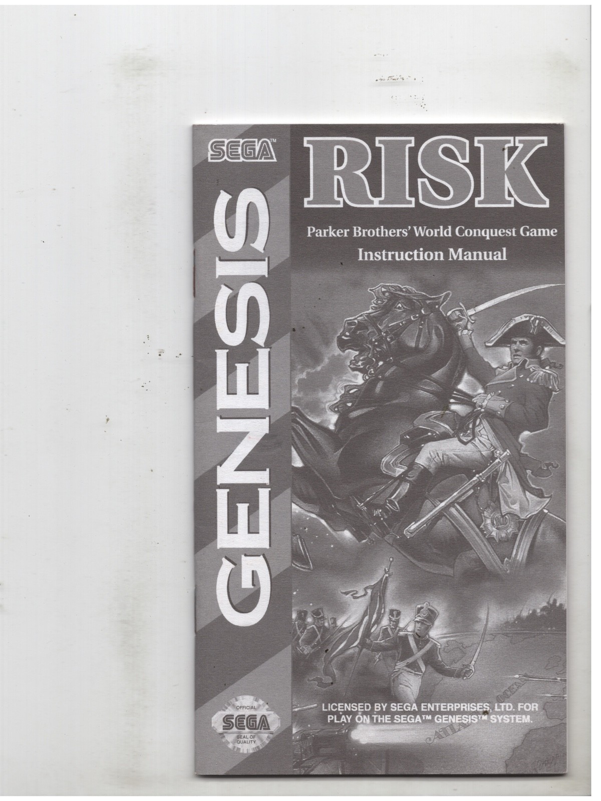 Risk Sega Genesis Manual Only Authentic Original
